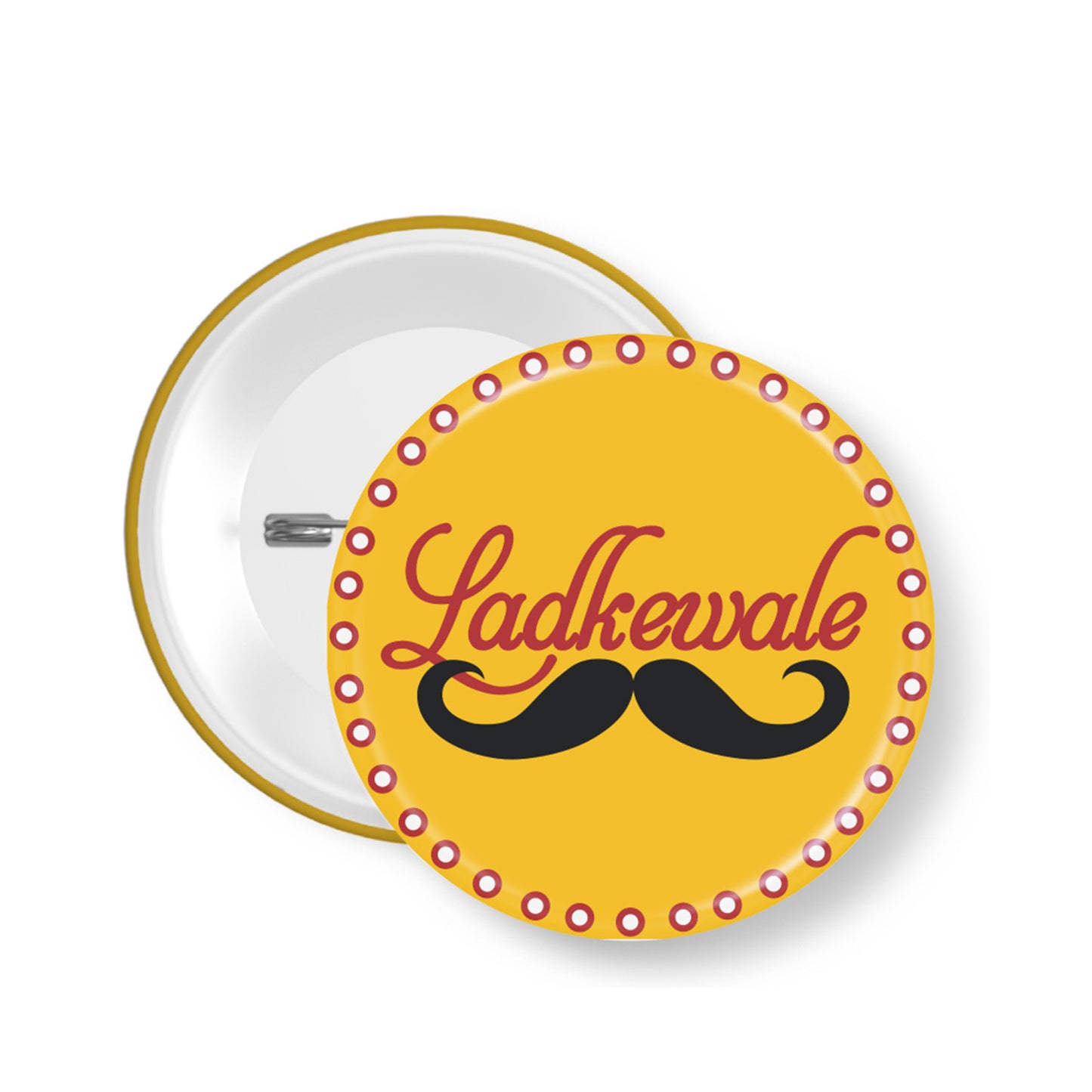 Ladke Wale, Glossy Finished Wedding Badges - T5