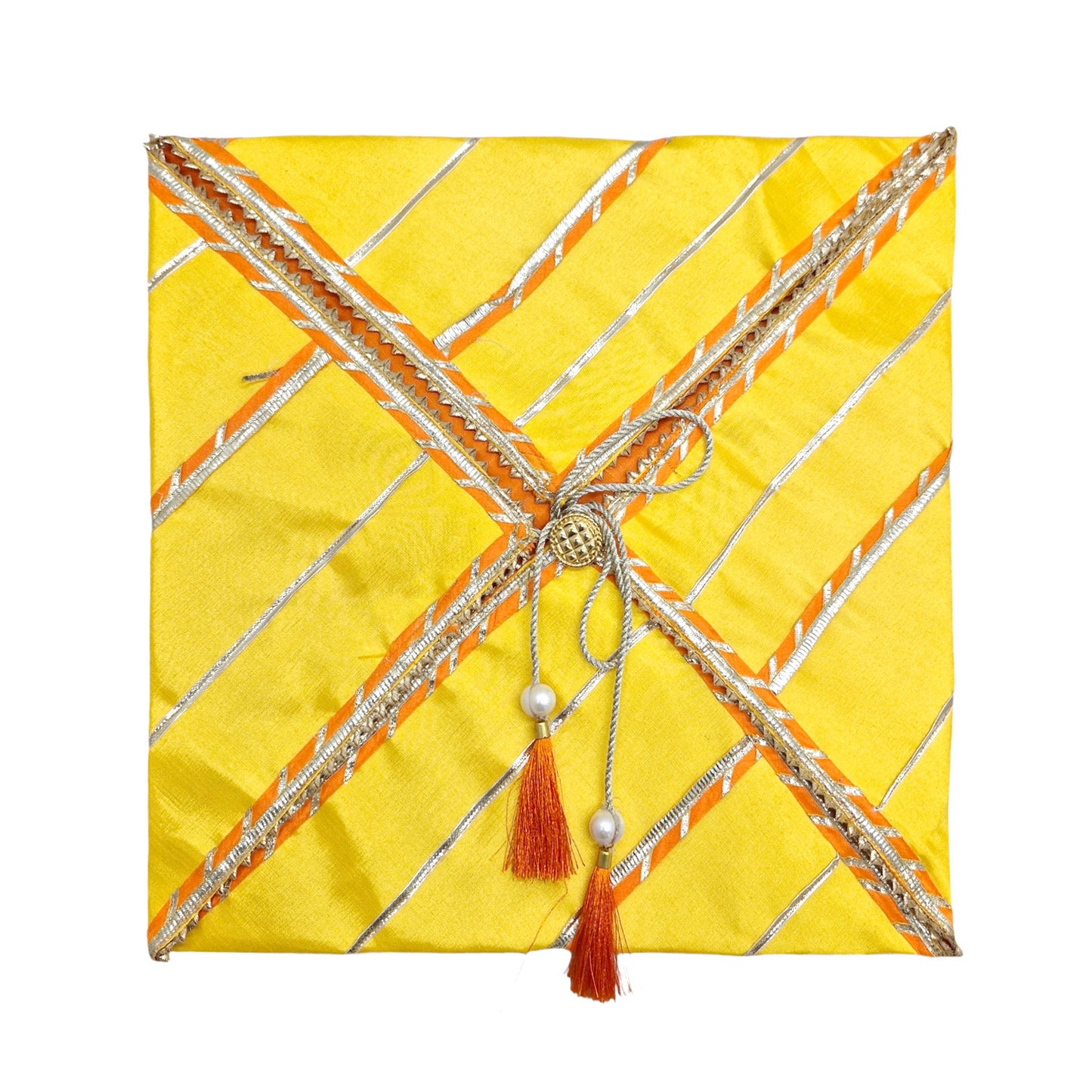 Silk Fabric Saree/Suit Cover Dual Colour With Gota Line Design