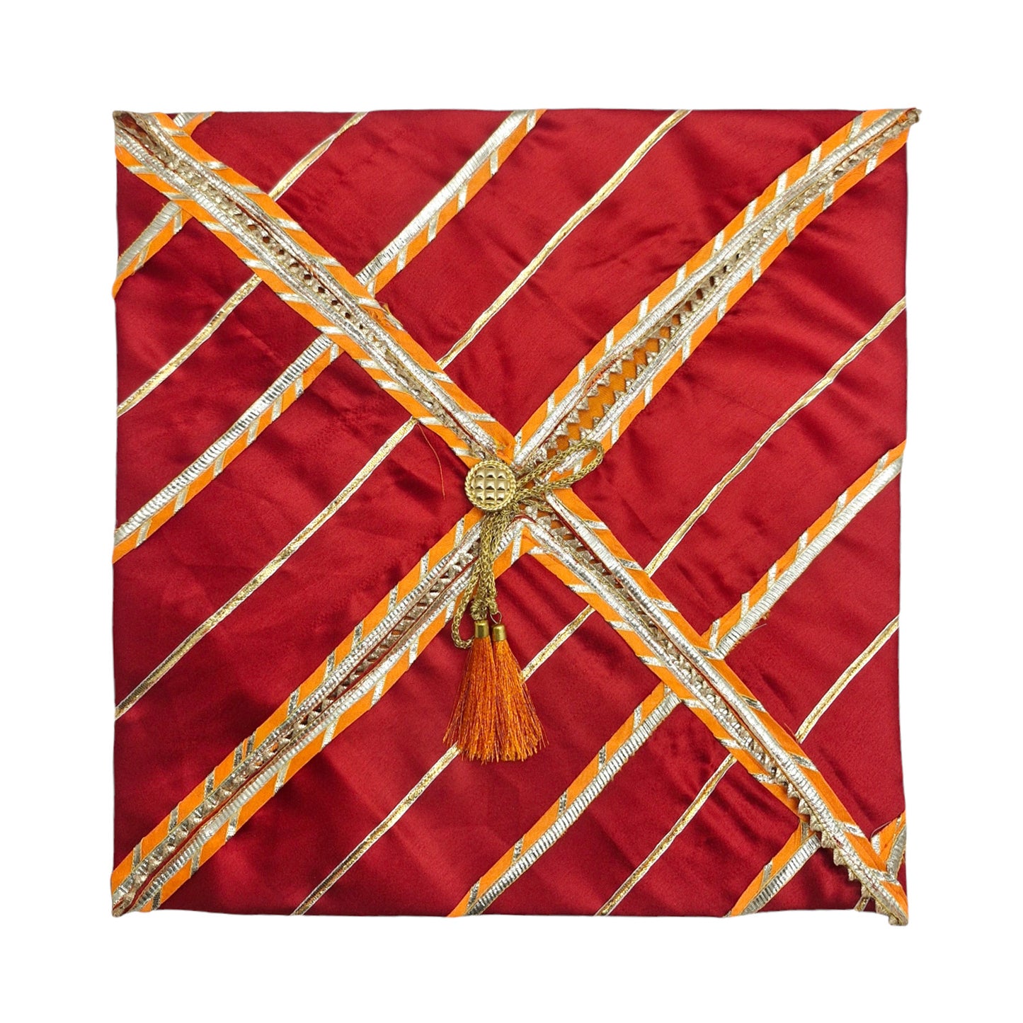 Silk Fabric Saree/Suit Cover Dual Color With Goat Line Design
