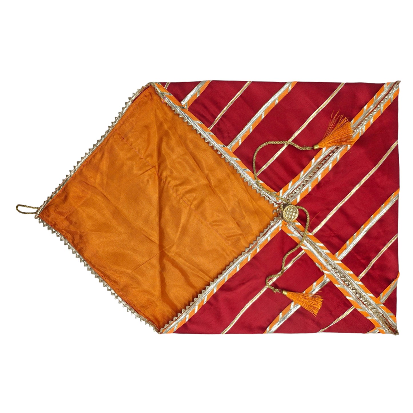 Silk Fabric Saree/Suit Cover Dual Color With Goat Line Design