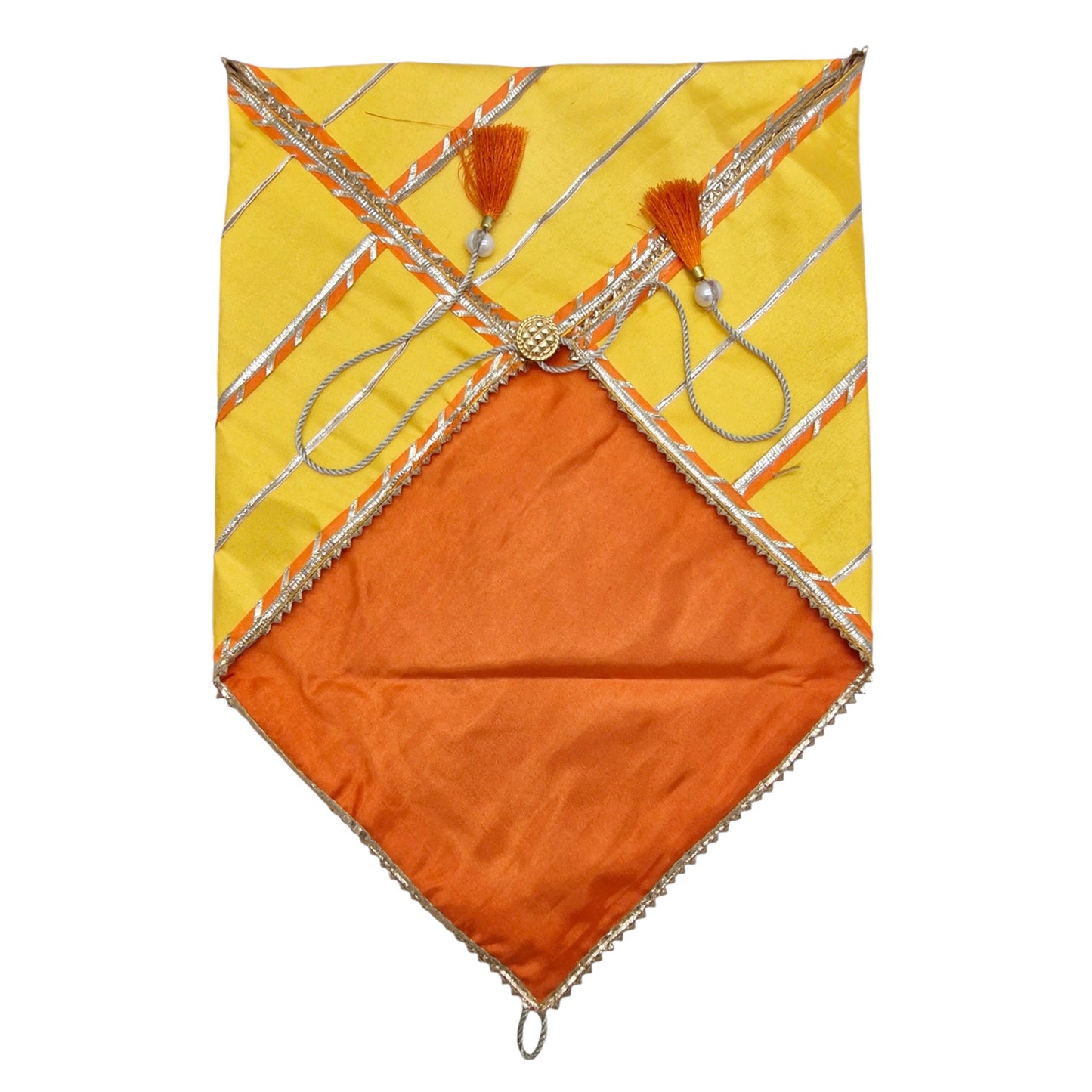 Silk Fabric Saree/Suit Cover Dual Colour With Gota Line Design