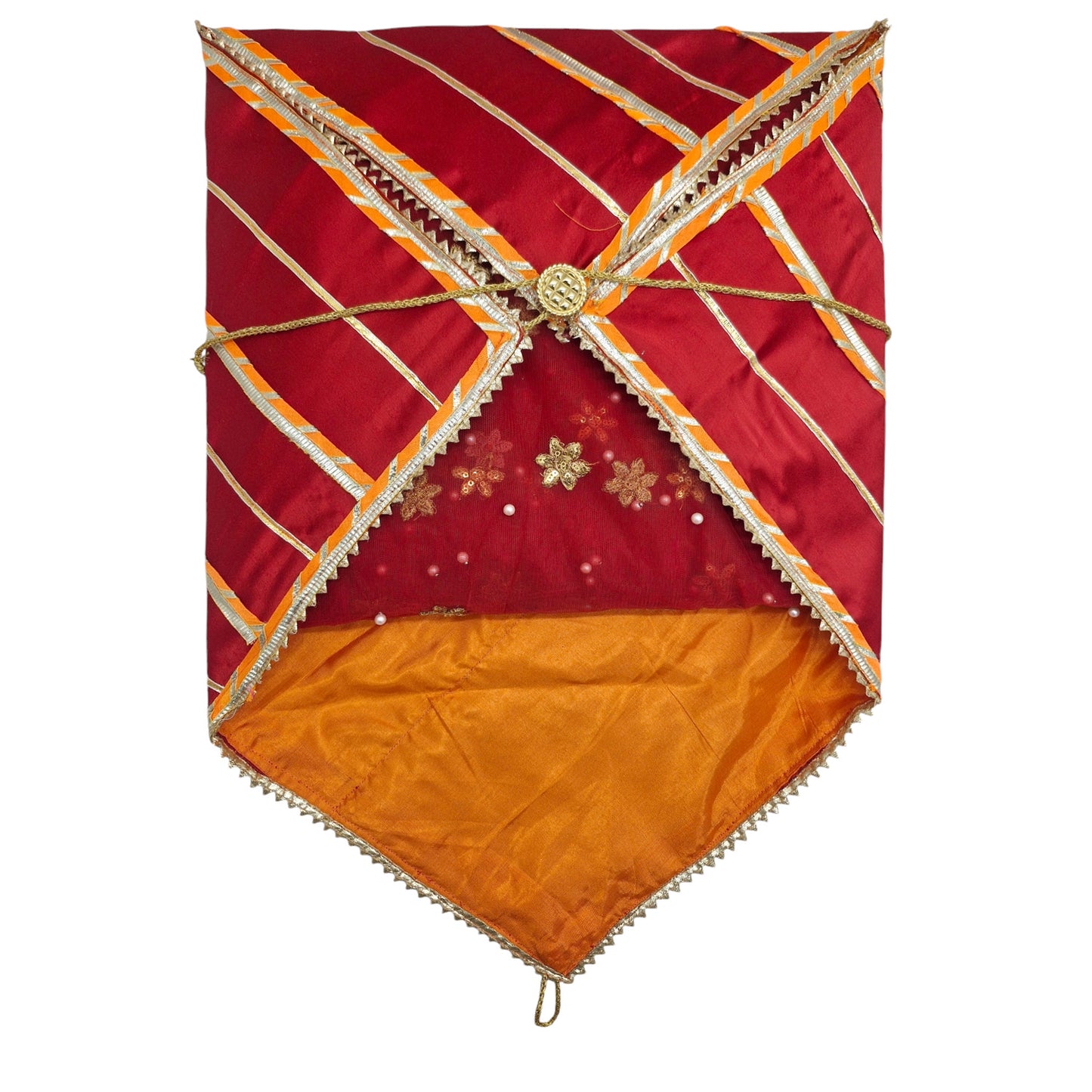 Silk Fabric Saree/Suit Cover Dual Color With Goat Line Design