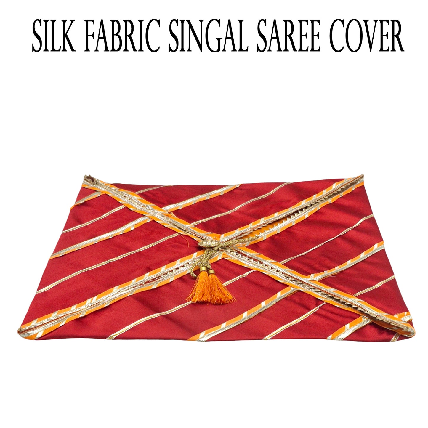 Silk Fabric Saree/Suit Cover Dual Color With Goat Line Design