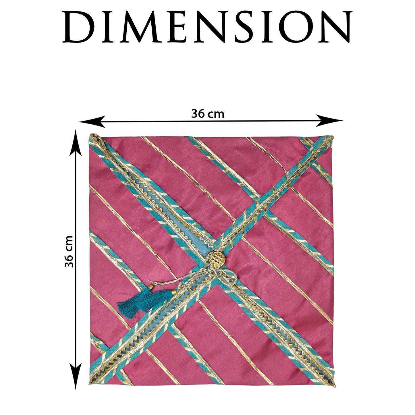 Silk Fabric Saree/Suit Cover Dual Colour With Gota Line Design