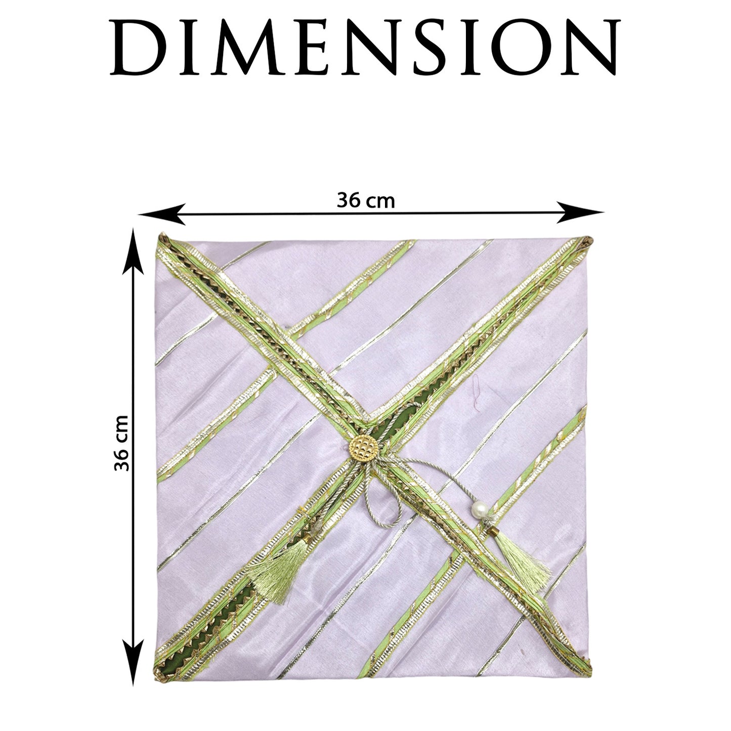 Silk Fabric Saree/Suit Cover Dual Colour With Gota Line Design