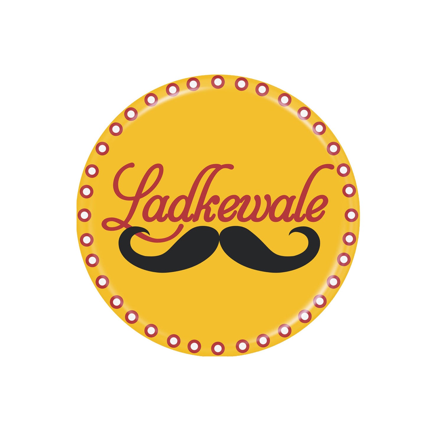 Ladke Wale, Glossy Finished Wedding Badges - T5