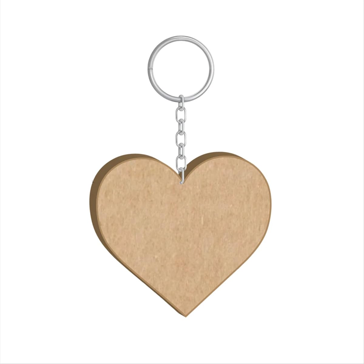 MDF Key Chains Wood Sheet Craft Plain Heart Shaped Key Chains.