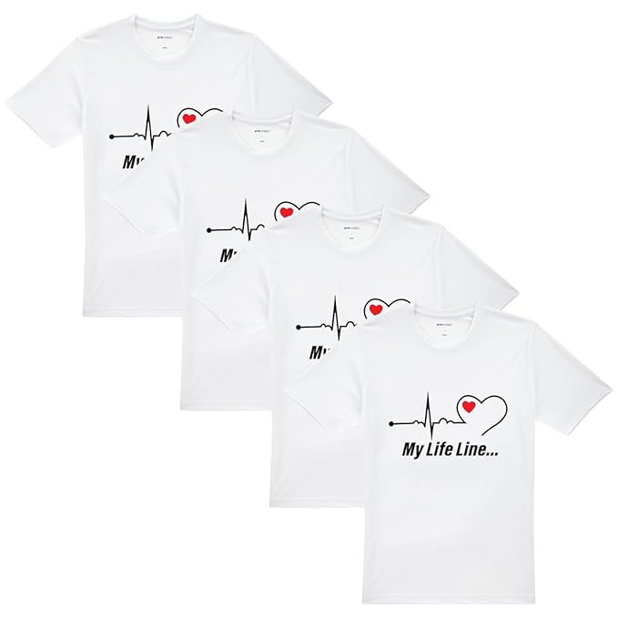 Heartbeat My Life Line with Alphabet A Letter DRIFIT Printed.