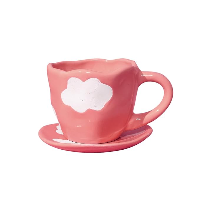 Handmade Design Cloud Cute Ceramic Cup.