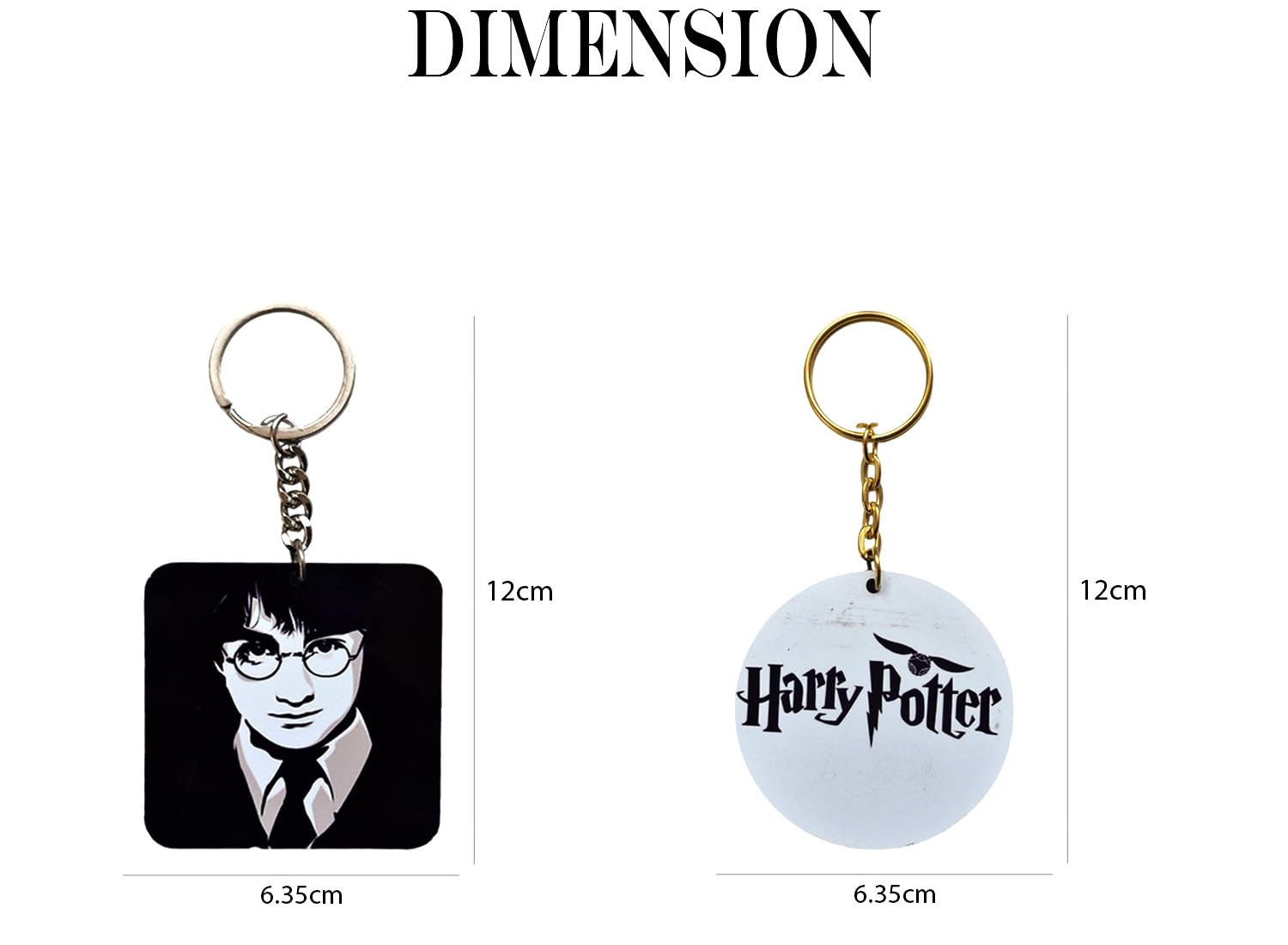WRAPPING STUDIO MDF Sublimation Key chains Herry Potter Combo set For Gifting, Bike, Scooty, Bags, Car Key Chain (PK-4)