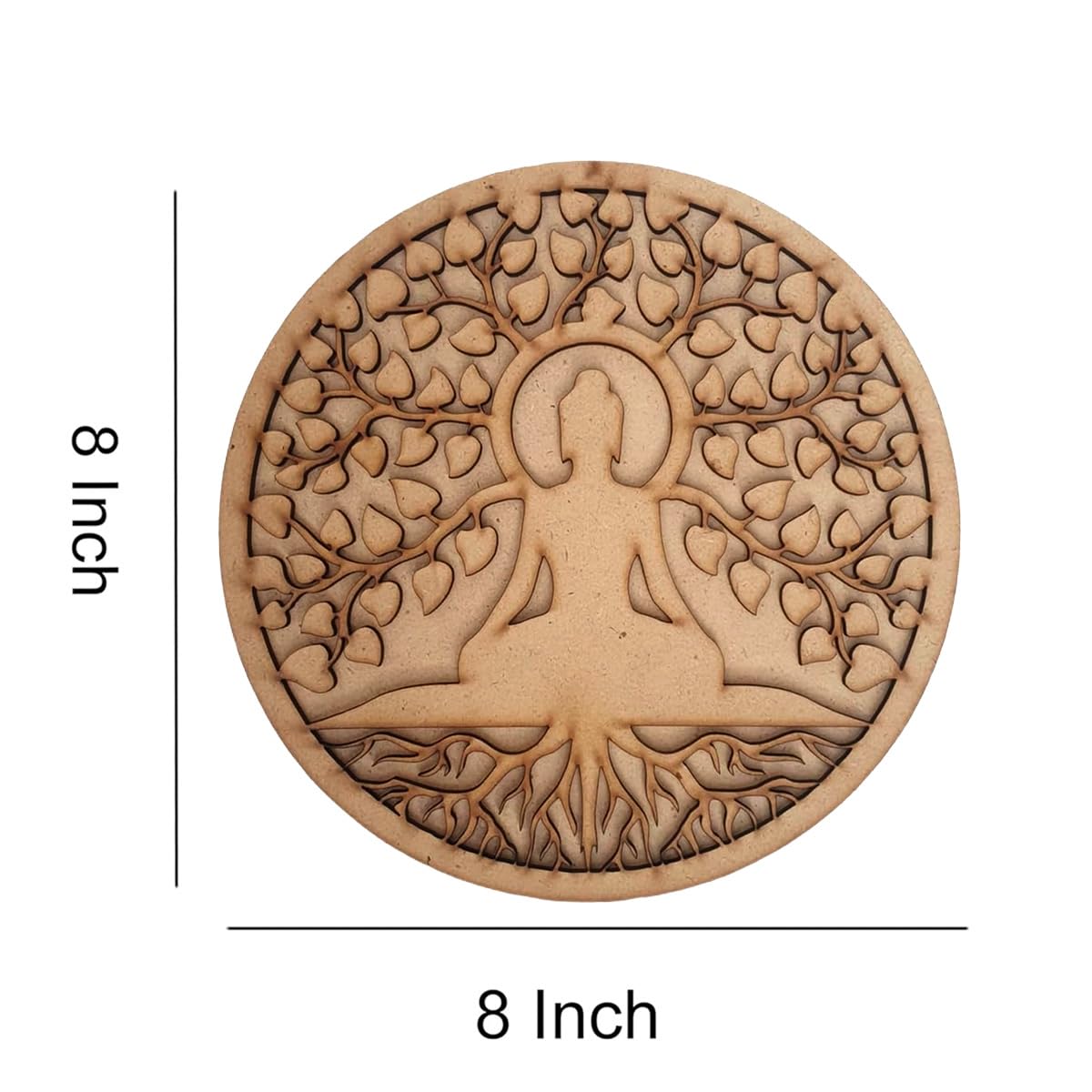 MDF Board for Lippan Art - Pre-Marked Buddha Design Cutouts for Craft, Painting, DIY Projects