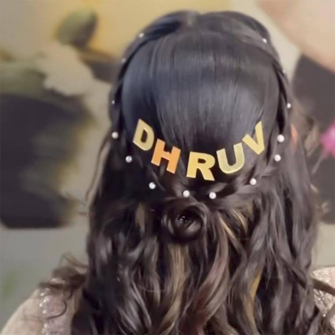 WRAPPING STUDIO Customized Acrylic Alphabet U Pin Hair Accessories, Personalize Your Hair Accessories with Your Name or Favorite Letters.