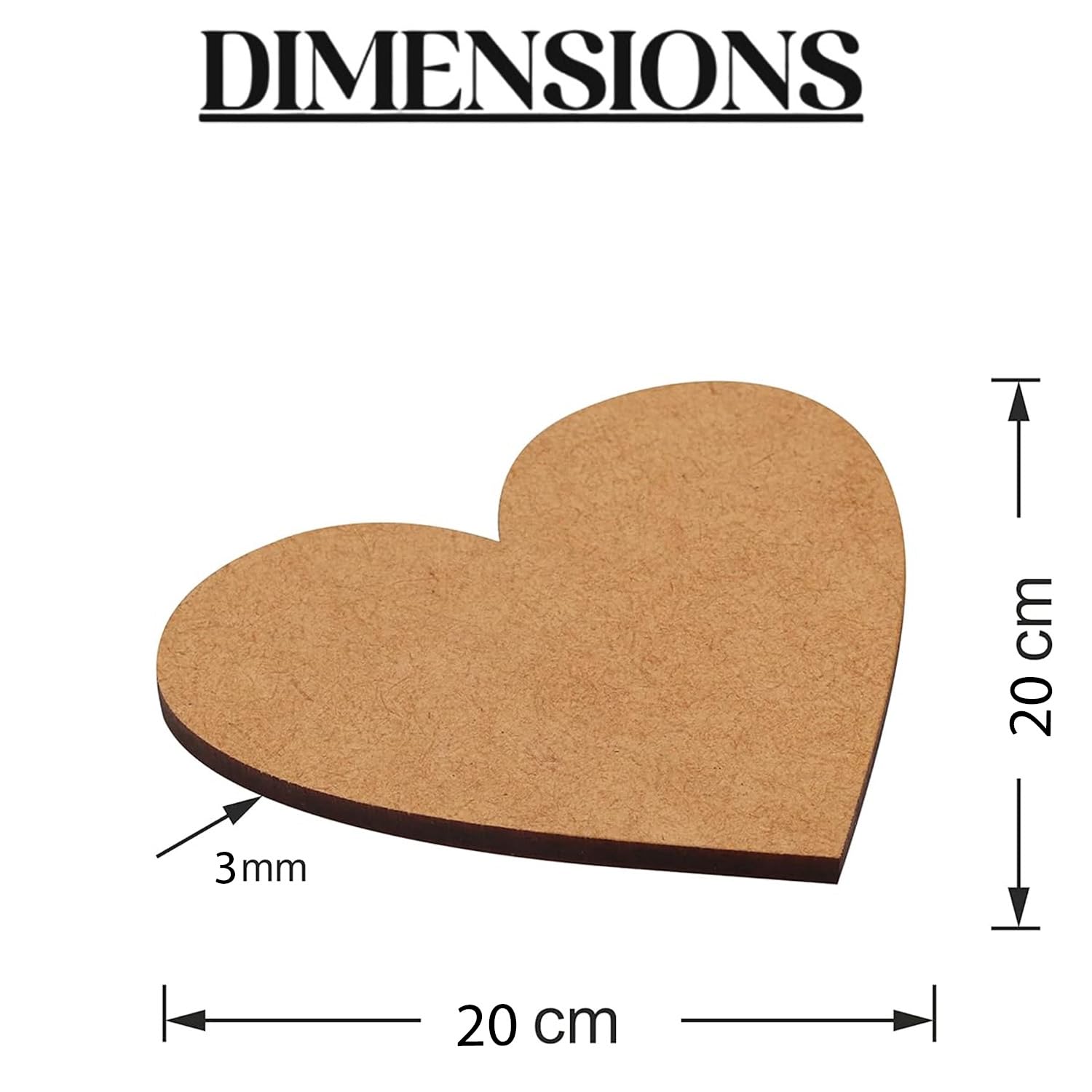 MDF Board for Lippan Art - Pre-Marked Heart Design Cutouts for Craft, Painting, DIY Projects