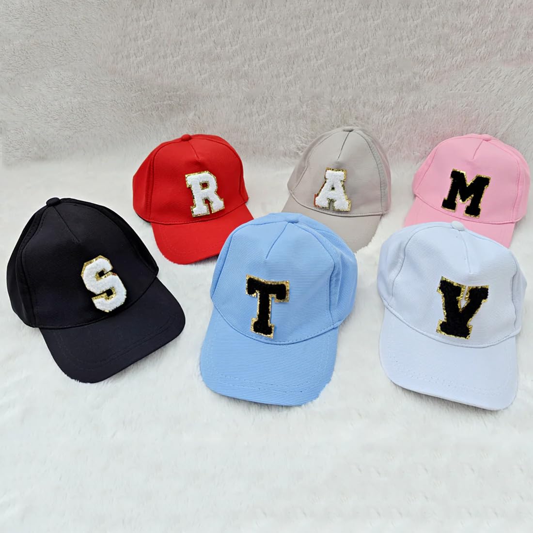 Personalized Stylish Caps with Random Initial Letter, Cap with Adjustable Strap for Unisex