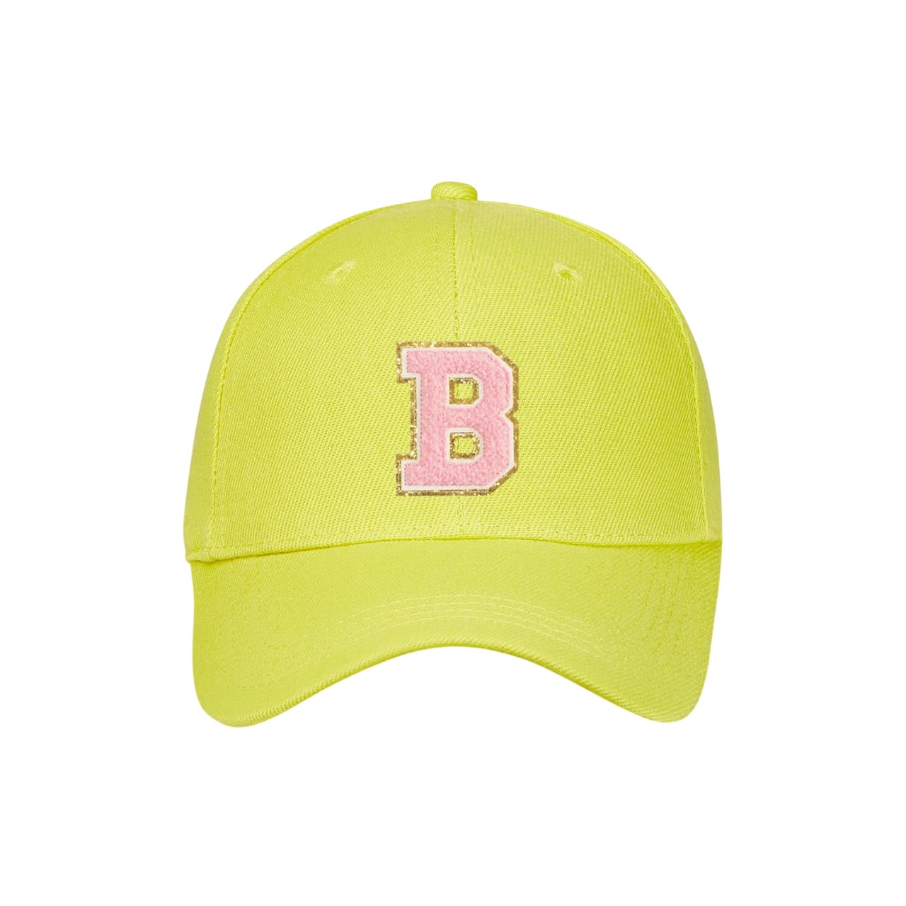 WRAPPING STUDIO Personalized Stylish Caps with Random Color Initial Letter, Cap with Adjustable Strap for Unisex Cotton Caps for All Fashions (PK-1 | Green)