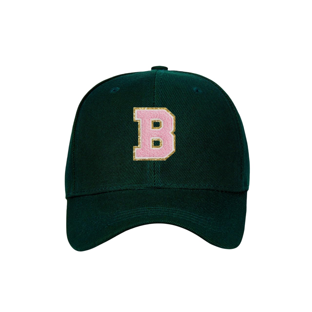 WRAPPING STUDIO Personalized Stylish Caps with Random Color Initial Letter, Cap with Adjustable Strap for Unisex Cotton Caps for All Fashions (PK-1 | Green)