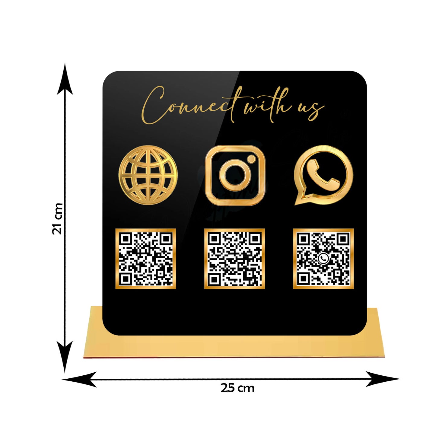 Craft Personalized Social Media and Receving payment QR code Stand On Acrylic.