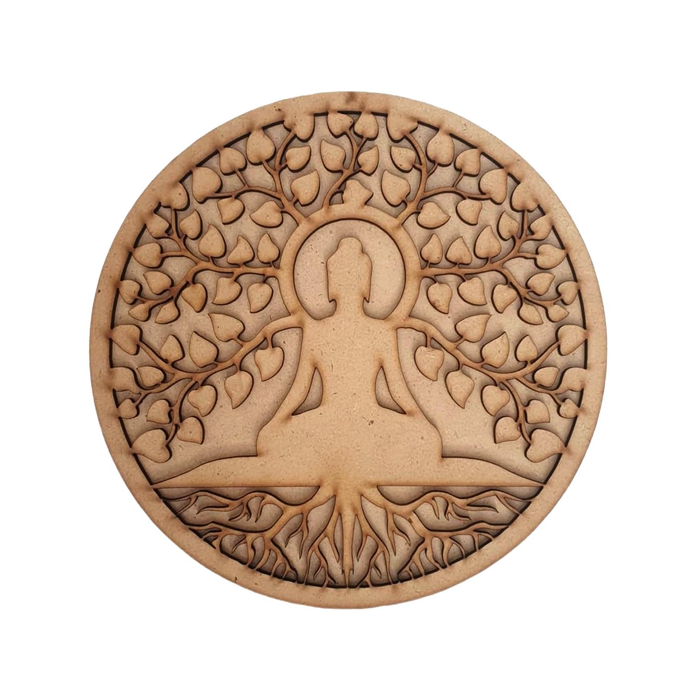 MDF Board for Lippan Art - Pre-Marked Buddha Design Cutouts for Craft, Painting, DIY Projects