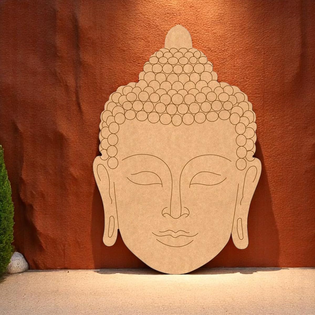 MDF Board for Lippan Art - Pre-Marked Buddha Design Cutouts for Craft, Painting, DIY Projects