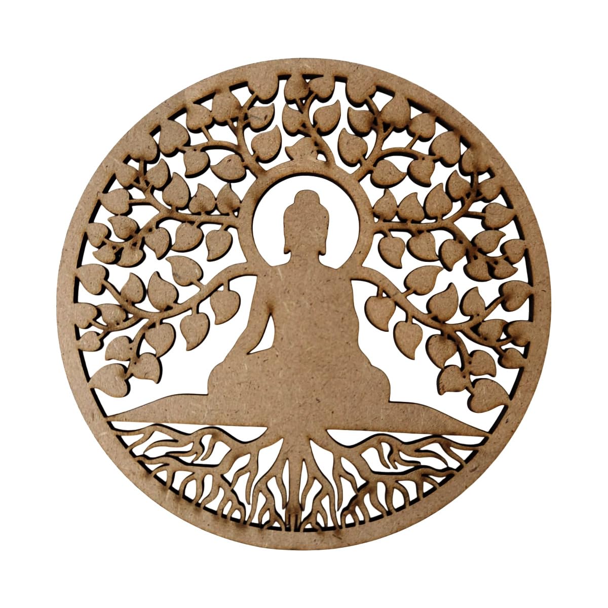 MDF Board for Lippan Art - Pre-Marked Buddha Design Cutouts for Craft, Painting, DIY Projects