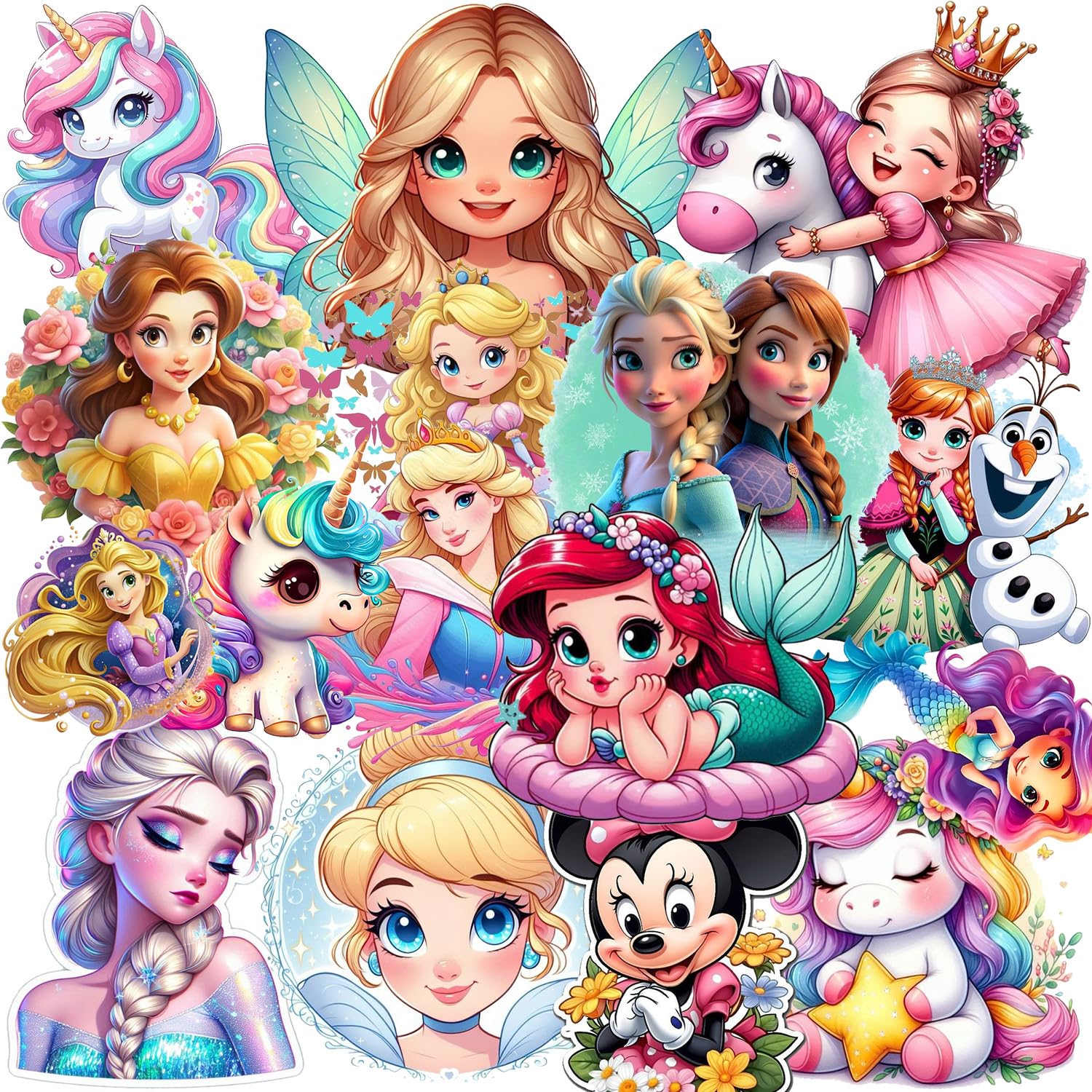 WRAPPING STUDIO DTF Stickers Iron Patches for Girls Clothes Any Garments T Shirt, Bags, Caps Random Sticker (Approx 3" to 5" Inch | PK-10)