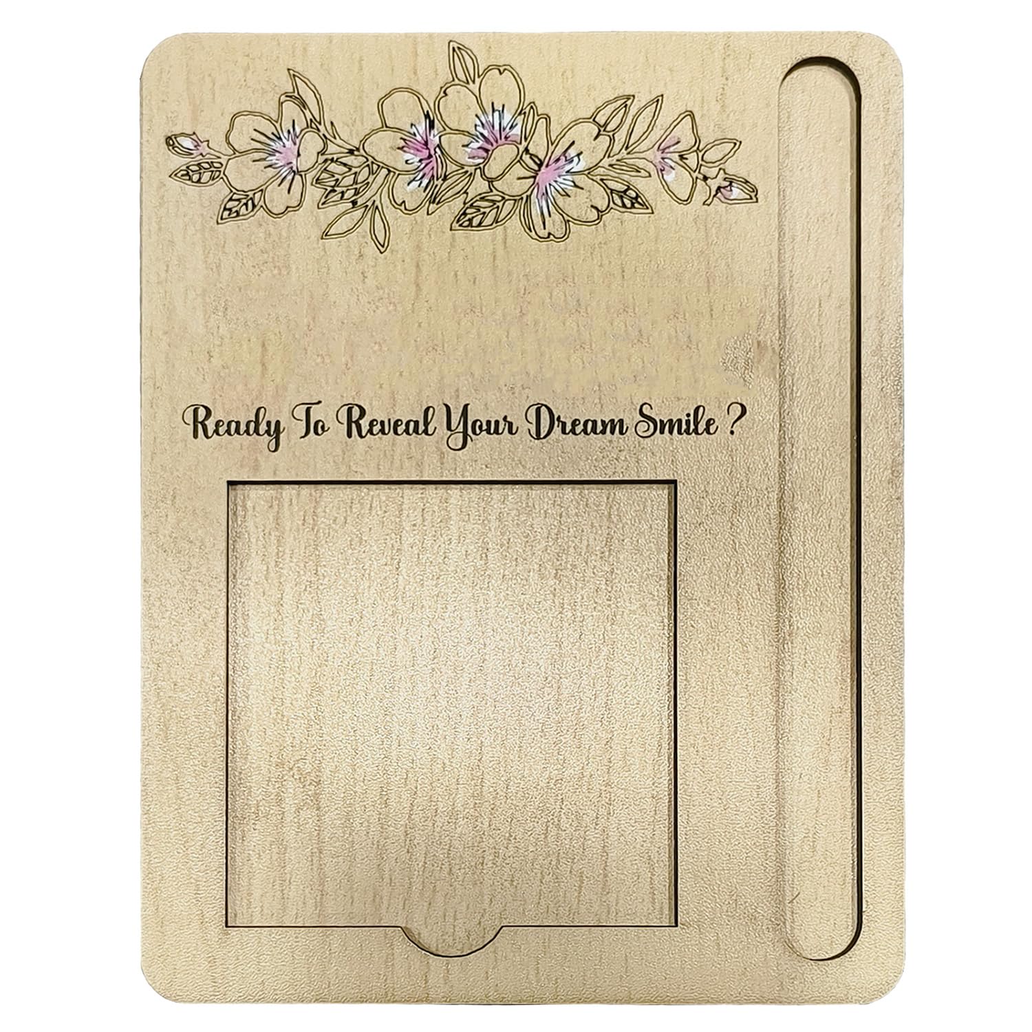 WRAPPING STUDIO Personalized Name MDF Wood Sticky Note Pad Holder with Pen Slot for Home, Office, Classroom (7X5 Inch)