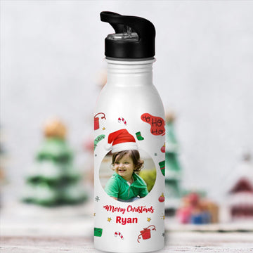 Personalized Christmas Photo Steel Sipper