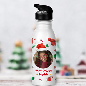 Personalized Christmas Photo Steel Sipper