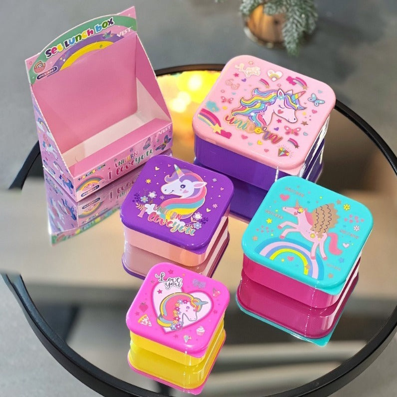 Unicorn Lunch Box (Plastic) for Kids