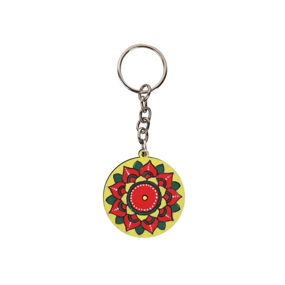 DIY MDF Key Chains Wood Sheet Craft Plain Circle-Shaped Key Chains.