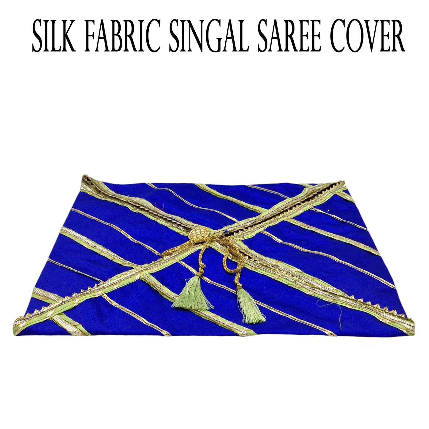 Silk Fabric Saree/Suit Cover Dual Colour With Gota Line Design