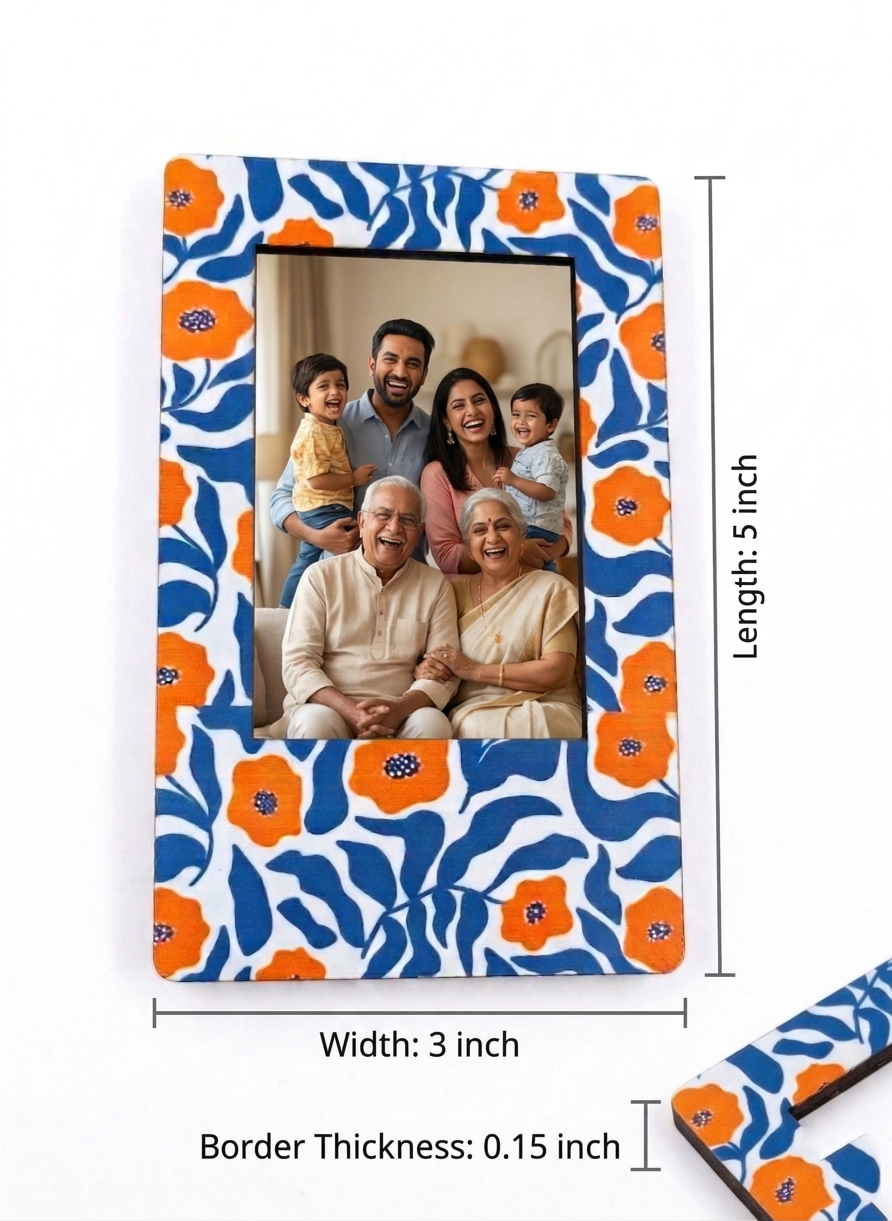 FRIDGE MAGNET PHOTO FRAME (4 Pcs Set of Random Designs)