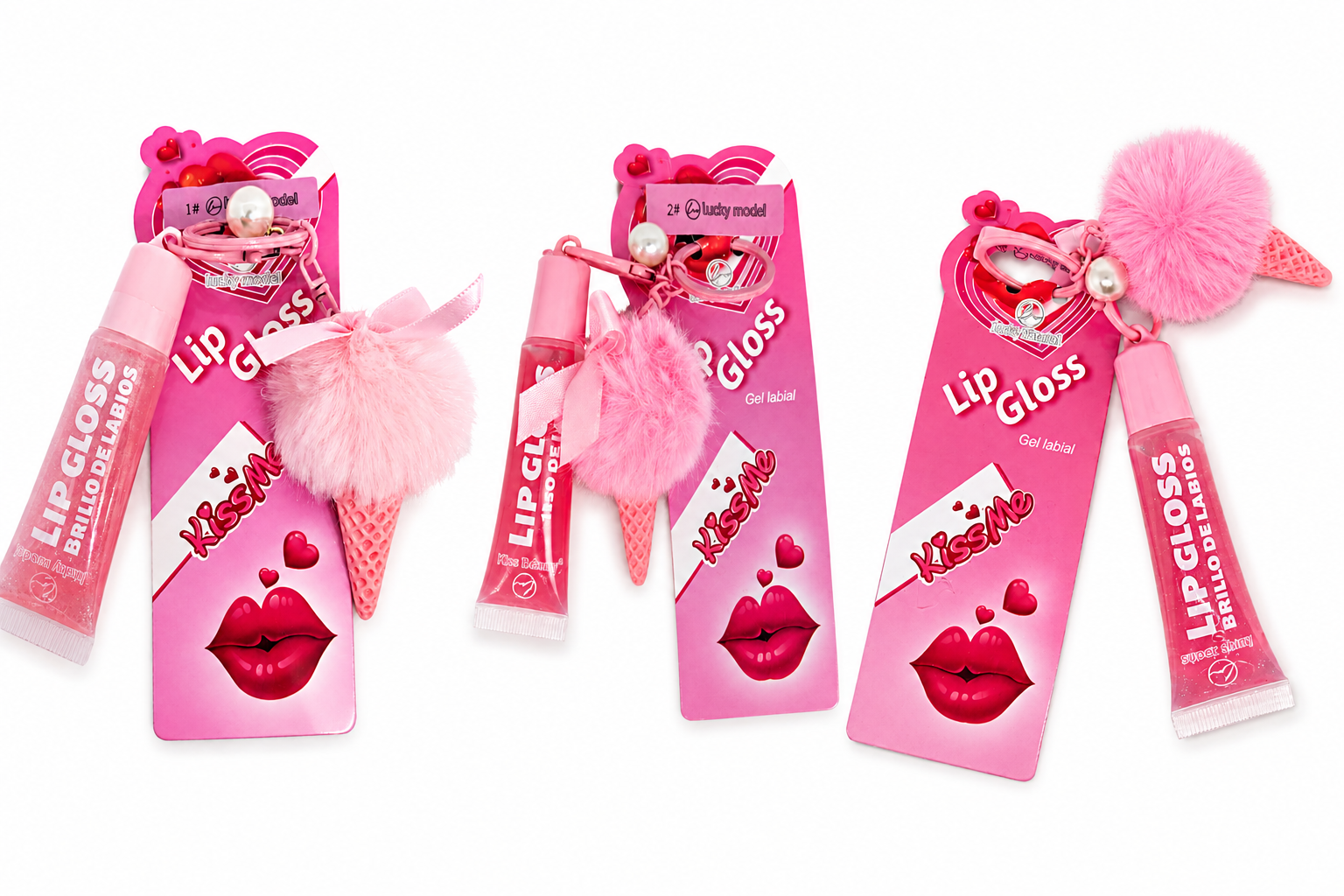 Ice Cream Keychain Lip Gloss