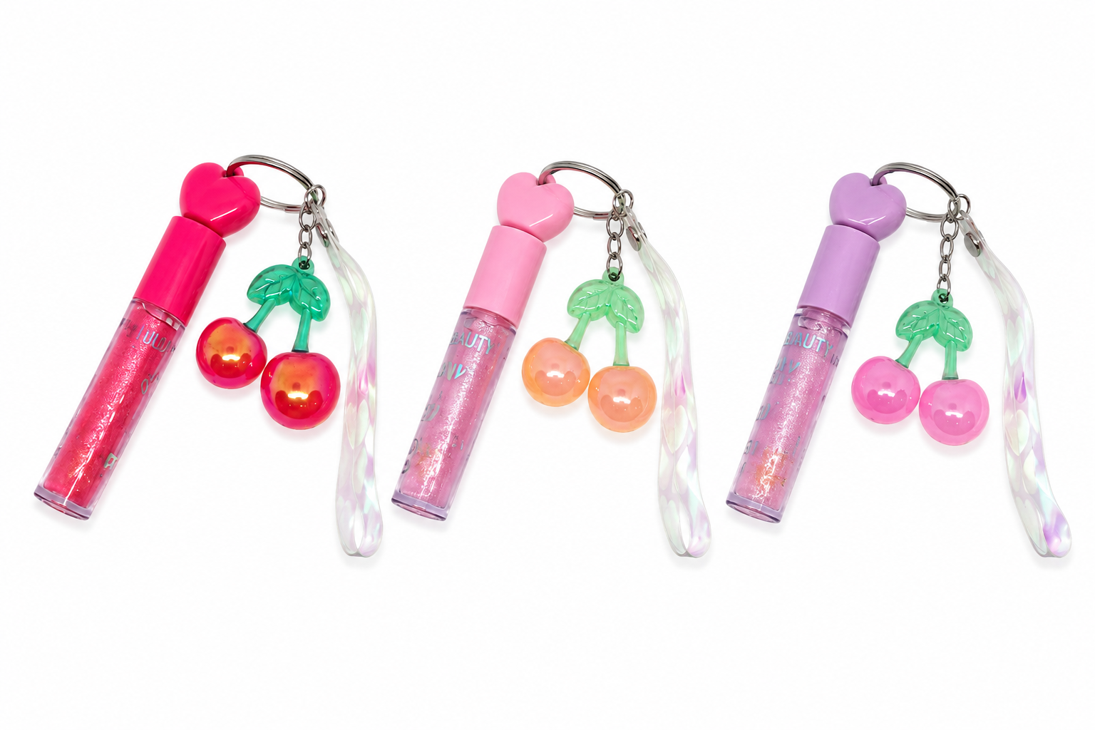 Cherry Charm Keychain Lip Gloss