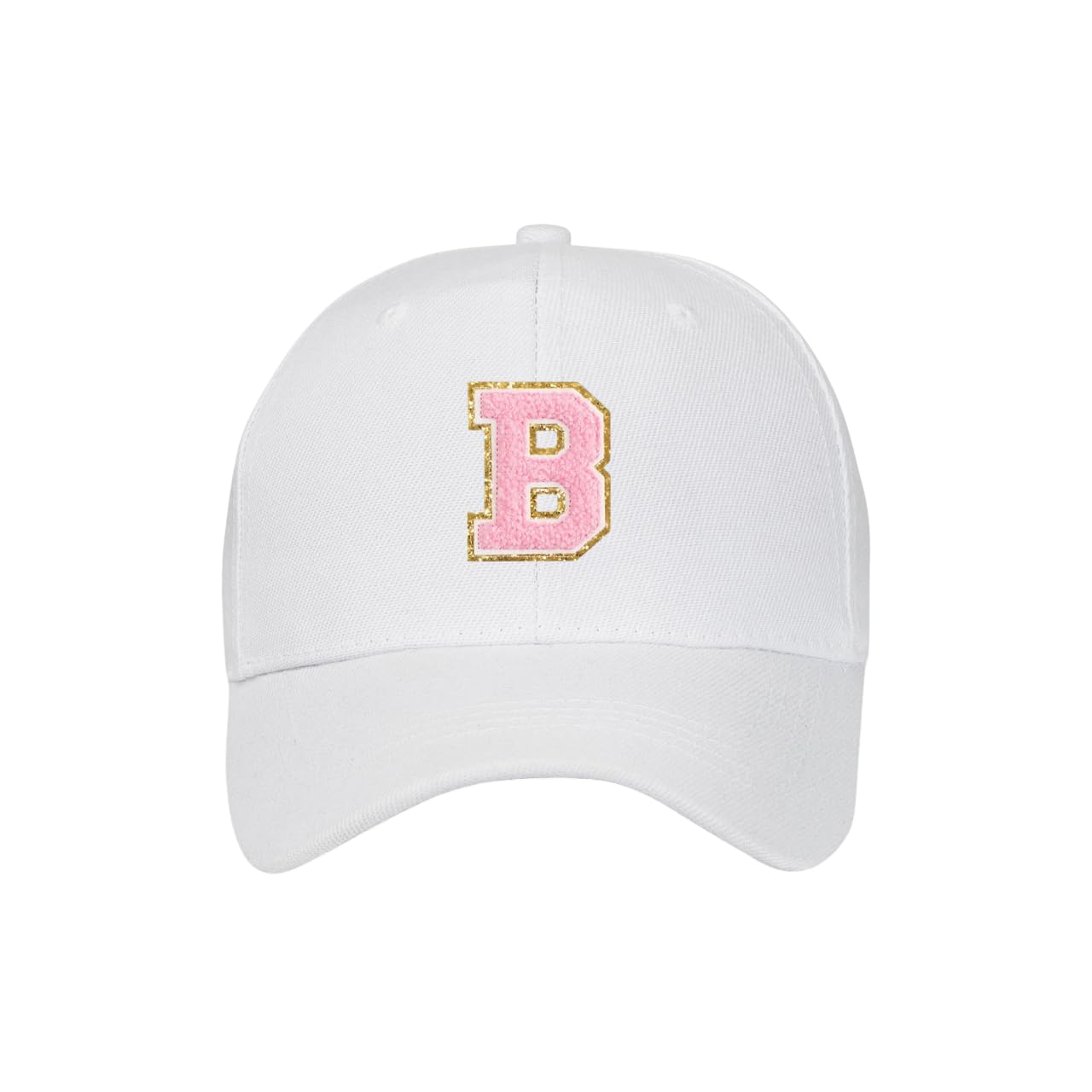 WRAPPING STUDIO Personalized Stylish Caps with Random Initial Letter, Cap with Adjustable Strap for Unisex Cotton Caps for All Fashions (PK-1 | White)