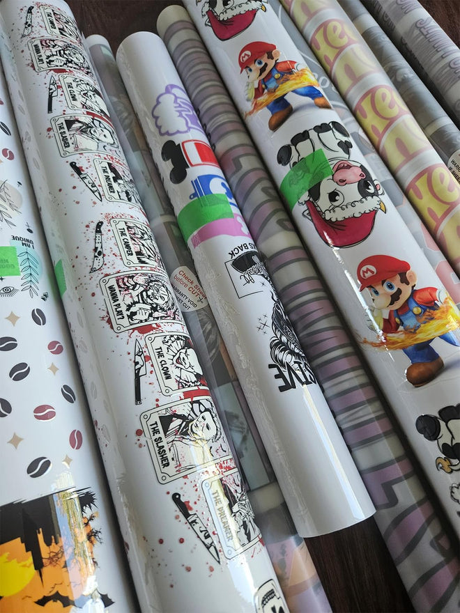 WRAPPING STUDIO DTF Stickers Iron Patches for Girls Clothes Any Garments T Shirt, Bags, Caps Random Sticker (Approx 3