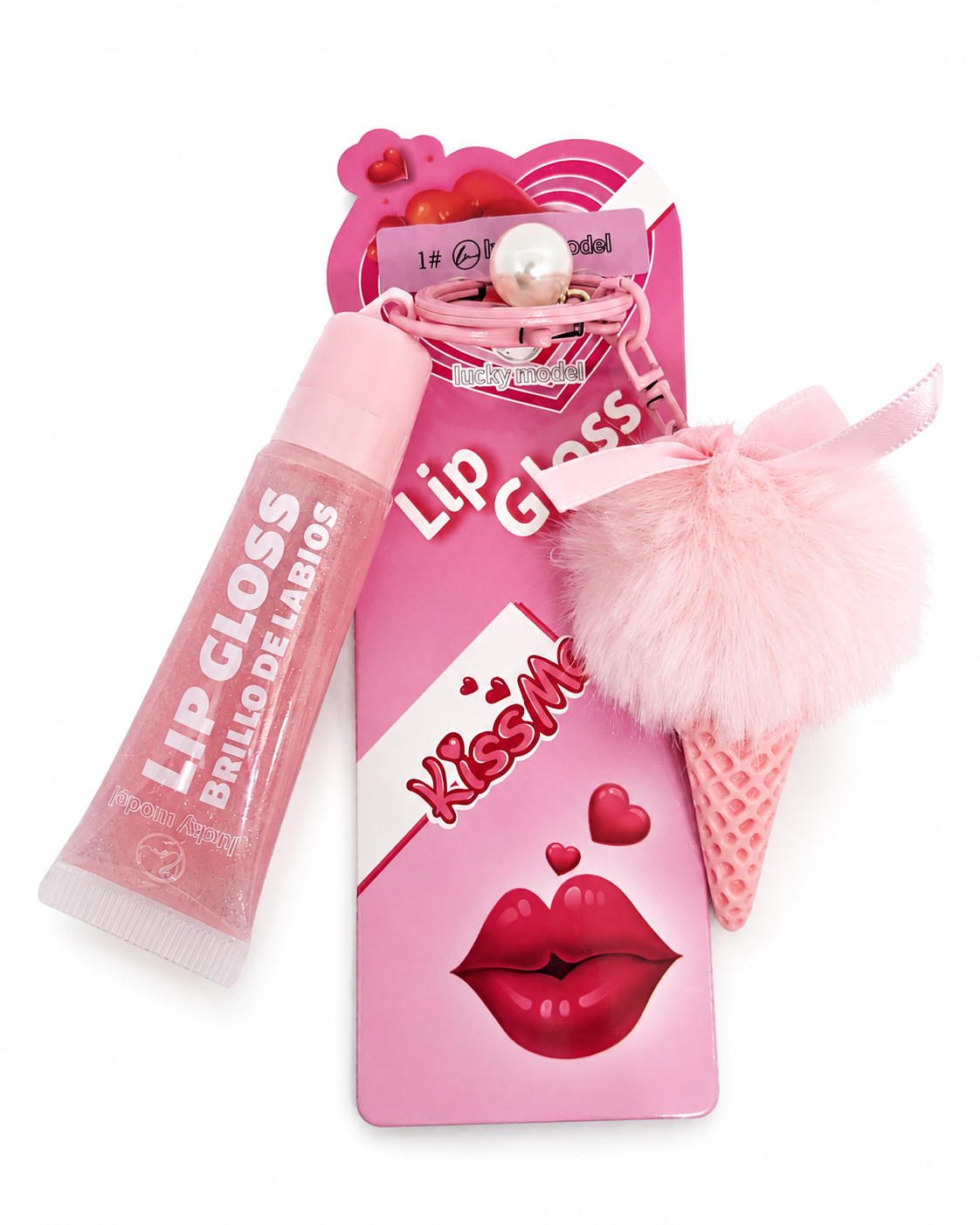 Ice Cream Keychain Lip Gloss