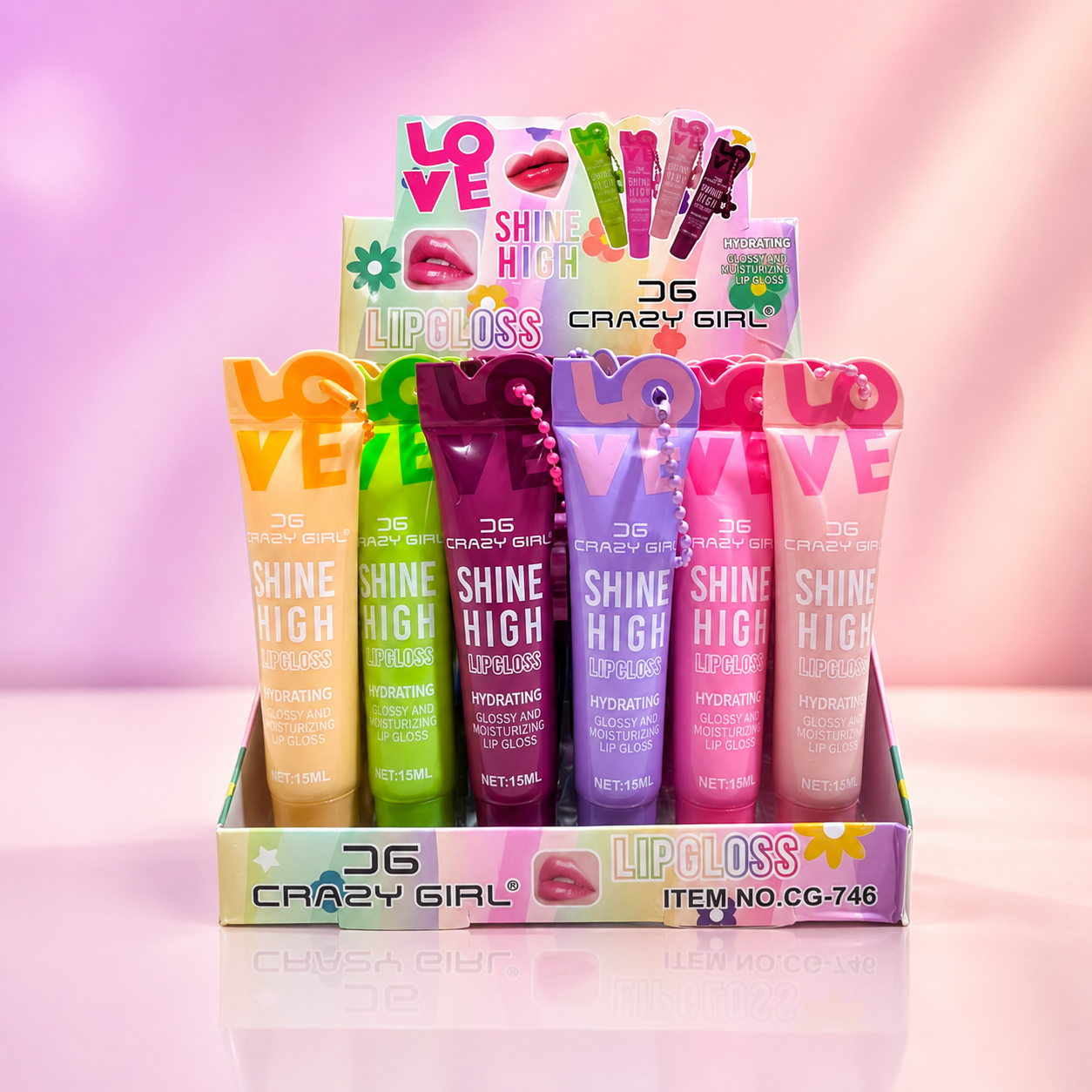 Crazy Girl Shine High Hydrating Lip Gloss – 15ml | Assorted Colours