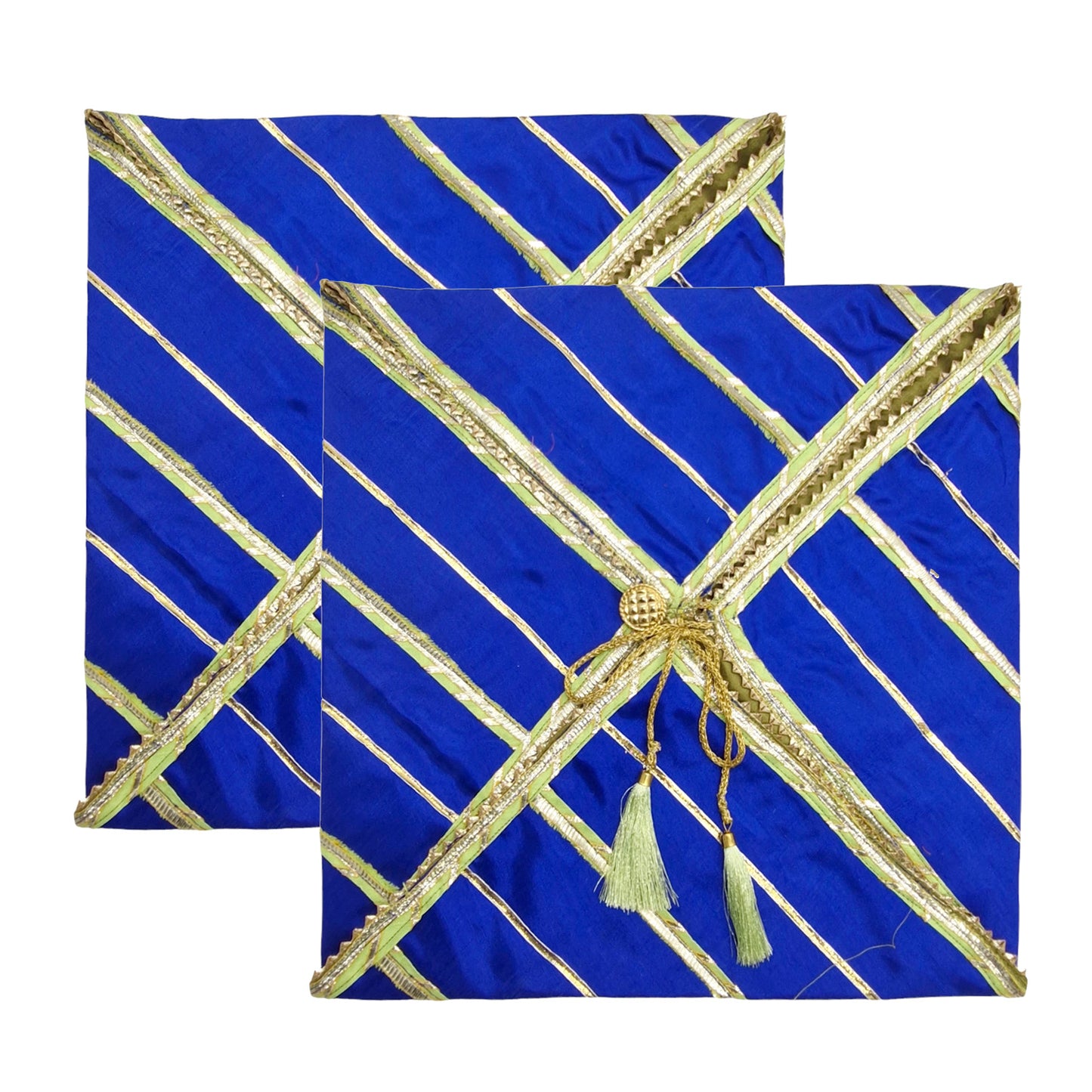 Silk Fabric Saree/Suit Cover Dual Colour With Gota Line Design