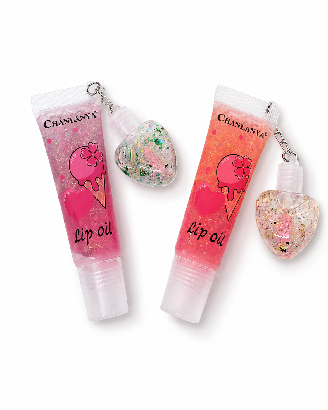 Lip Tube With Heart Charm